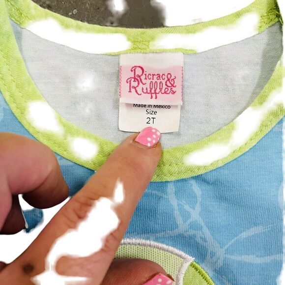 RicRac & Ruffles size 2T Boys Summer Sleeveless tank top octopus New - Picture 4 of 5